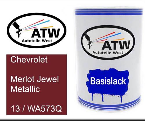 Chevrolet, Merlot Jewel Metallic, 13 / WA573Q: 500ml Lackdose, von ATW Autoteile West.